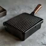 cast iron square grill press